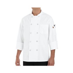 100% Polyester Ten Pearl Button Chef Coat